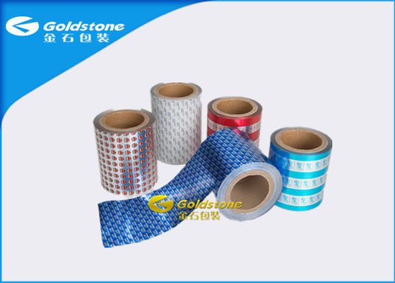 Corte las tapas del papel de aluminio/la impresión en color azul del relleno en caliente con tintas frío de la película de Lidding