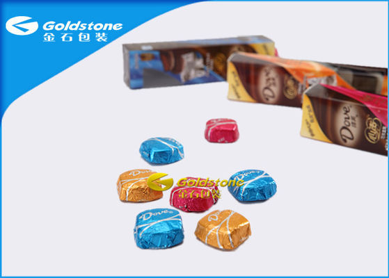 La impresión colorida personalizó la hoja coloreada las envolturas de la hoja del chocolate para envolver los chocolates